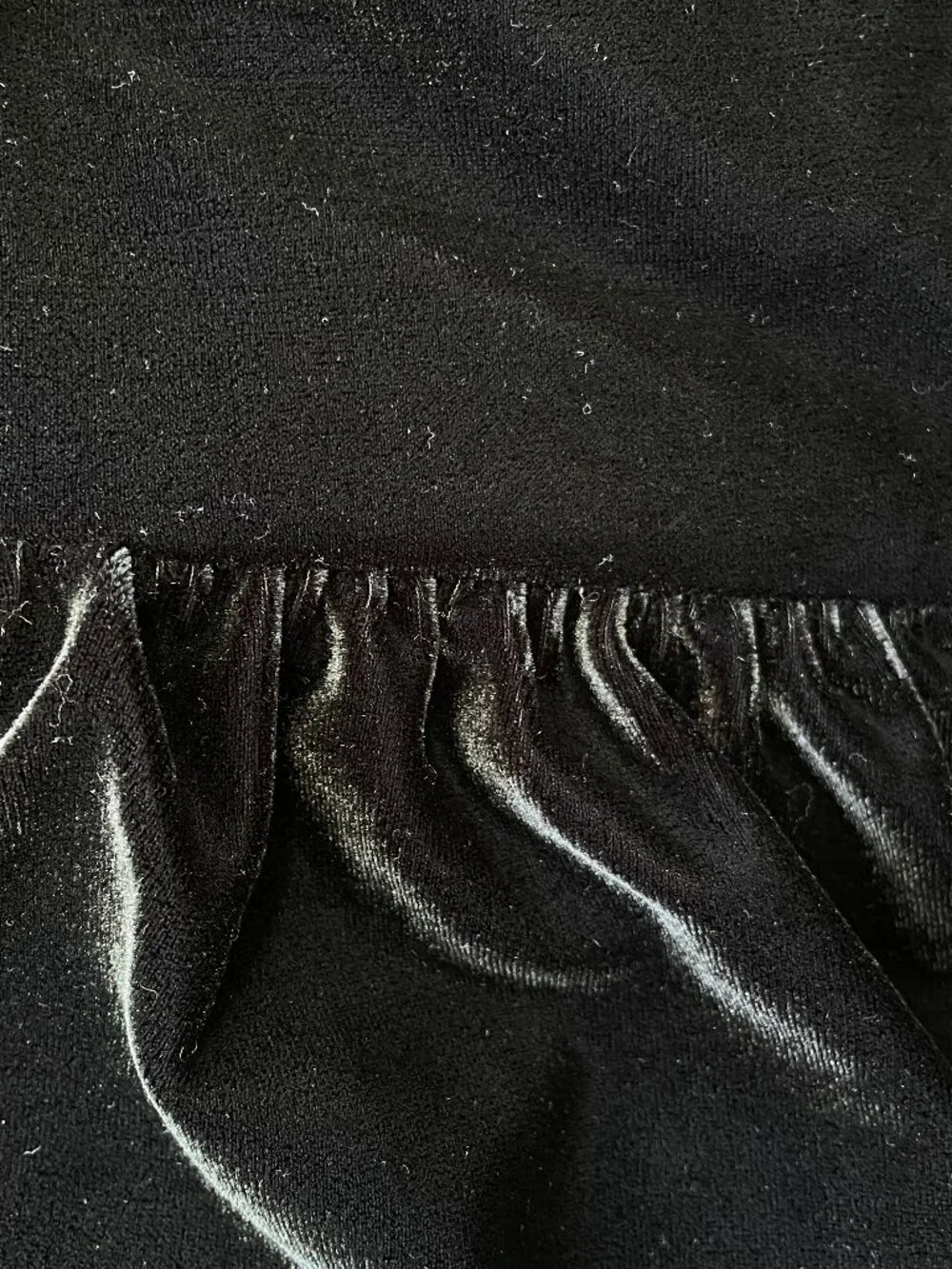 Dark Romantic Black Velvet Faux‑Wrap Long Sleeve Top XL by Talbots - Picture 6 of 6